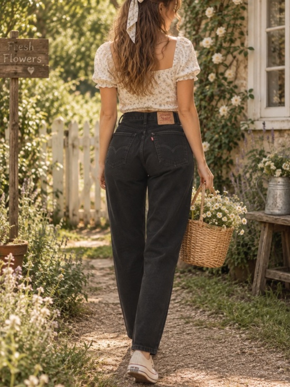 Vintage Levi’s 550 Black High Waisted Relaxed Fit Tapered Jeans Size 12